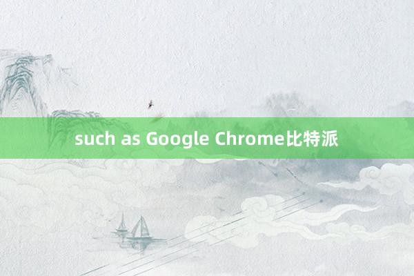 such as Google Chrome比特派