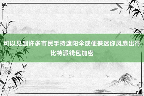 可以见到许多市民手持遮阳伞或便携迷你风扇出行比特派钱包加密