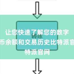 让您快速了解您的数字货币余额和交易历史比特派官网