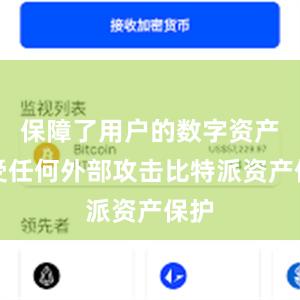 保障了用户的数字资产不受任何外部攻击比特派资产保护