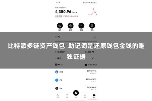 比特派多链资产钱包  助记词是还原钱包金钱的唯独证据